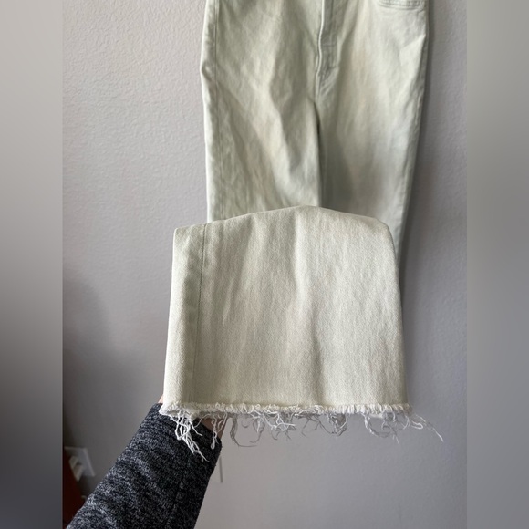 MOTHER The Hustler Ankle Fray Jeans in Second Chance Green Womens Size 28 - Picture 8 of 16